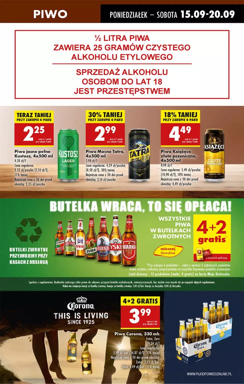 Gazetka promocyjna Biedronka - Od Poniedziałku - ważna 15.09 do 20.09.2025 - strona 49 - produkty: Gra, Książęce, Piwa, Piwo, Piwo jasne, Tatra