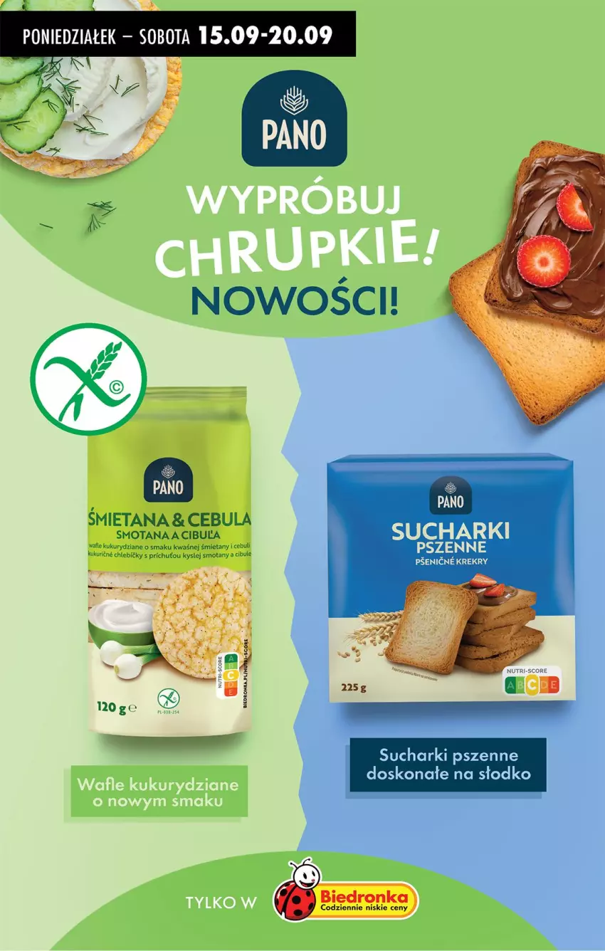 Gazetka promocyjna Biedronka - Od Poniedziałku - ważna 15.09 do 20.09.2025 - strona 67 - produkty: Cebula, Chleb, Wafle