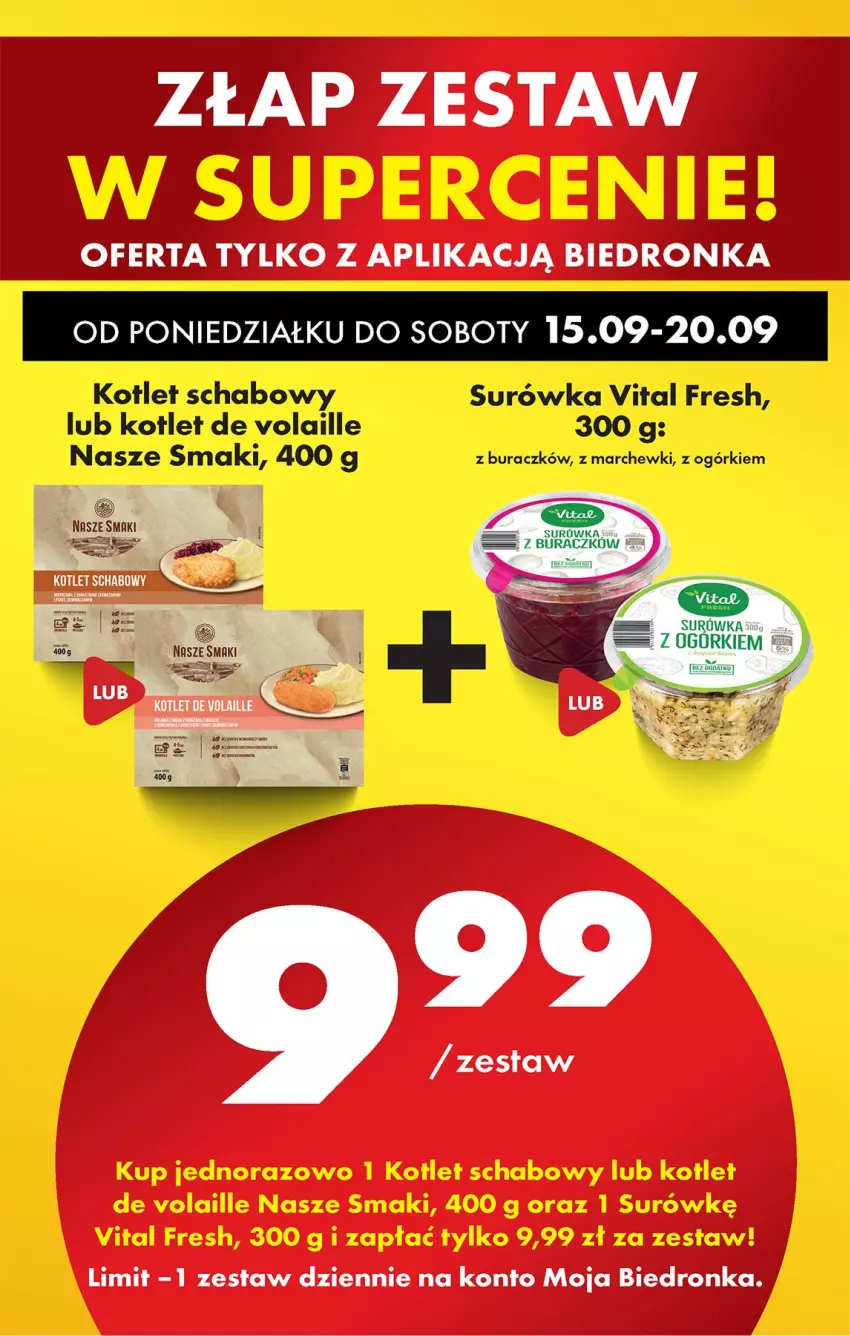 Gazetka promocyjna Biedronka - Od Poniedziałku - ważna 15.09 do 20.09.2025 - strona 75 - produkty: Kotlet, Surówka