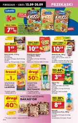 Gazetka promocyjna Biedronka - Od Poniedziałku - Gazetka - ważna od 20.09 do 20.09.2025 - strona 44 - produkty: Lubella, Cheerios, Corn flakes, Top, Lajkonik, Mus, Nesquik, Bell, Papryka, Chipsy, Bułeczki, Chrupki, Tera, Lion, Lack, Przysnacki, Baton, Danio, Cini Minis, Bella