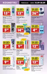 Gazetka promocyjna Biedronka - Od Poniedziałku - Gazetka - ważna od 20.09 do 20.09.2025 - strona 51 - produkty: Balsam po goleniu, Nivea Men, Ser, Szczoteczka do zębów, Pasta do zębów, Pianka do golenia, Venus, Lacalut, Płyn do płukania, Gillette, Elmex, Woda, Mach3, Advanced Care, Sensodyne, Blend-a-Med, Nivea, Szczoteczka, Fa