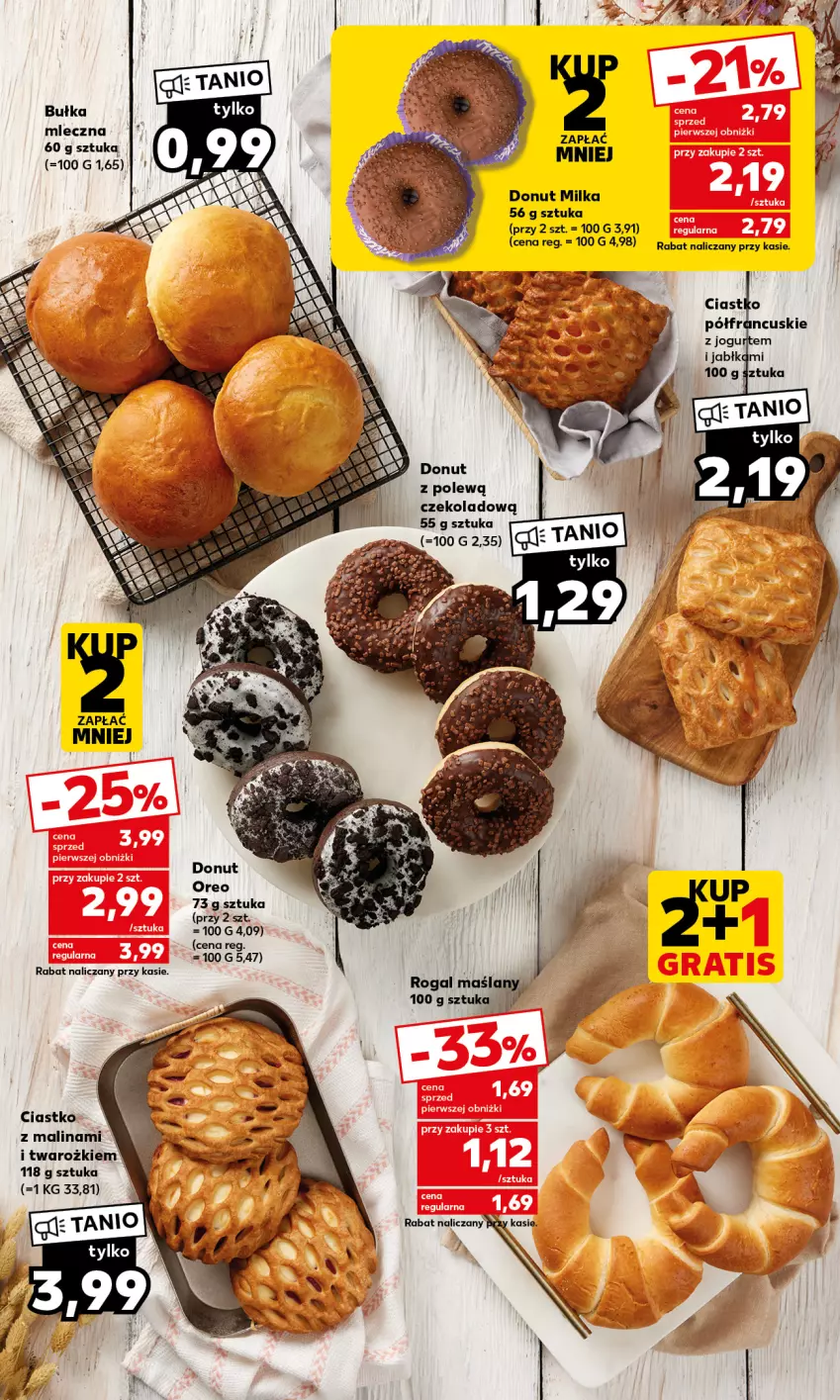 Gazetka promocyjna Kaufland - Mocny Start - ważna 23.10 do 25.10.2023 - strona 14 - produkty: Bułka, Donut, Milka, Oreo, Rogal