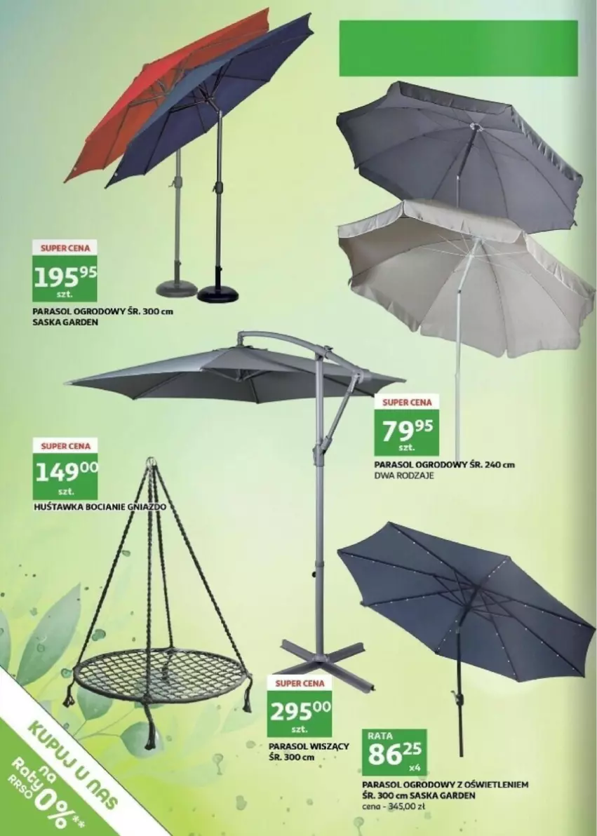 Gazetka promocyjna Auchan - ważna 02.04 do 30.04.2024 - strona 6 - produkty: Kosz, Parasol, Saska