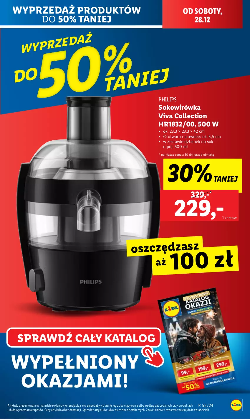 Gazetka promocyjna Lidl - GAZETKA - ważna 27.12 do 28.12.2024 - strona 15 - produkty: Dzbanek, Owoce, Philips, Sok