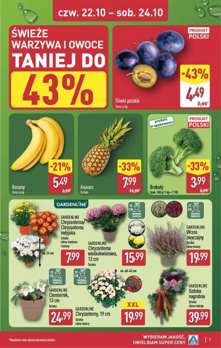 Gazetka promocyjna Aldi - Oferta weekendowa - ważna 22.10 do 24.10.2026 - strona 7 - produkty: Chryzantema, Owoce, Ozdoba, Warzywa, Warzywa i owoce