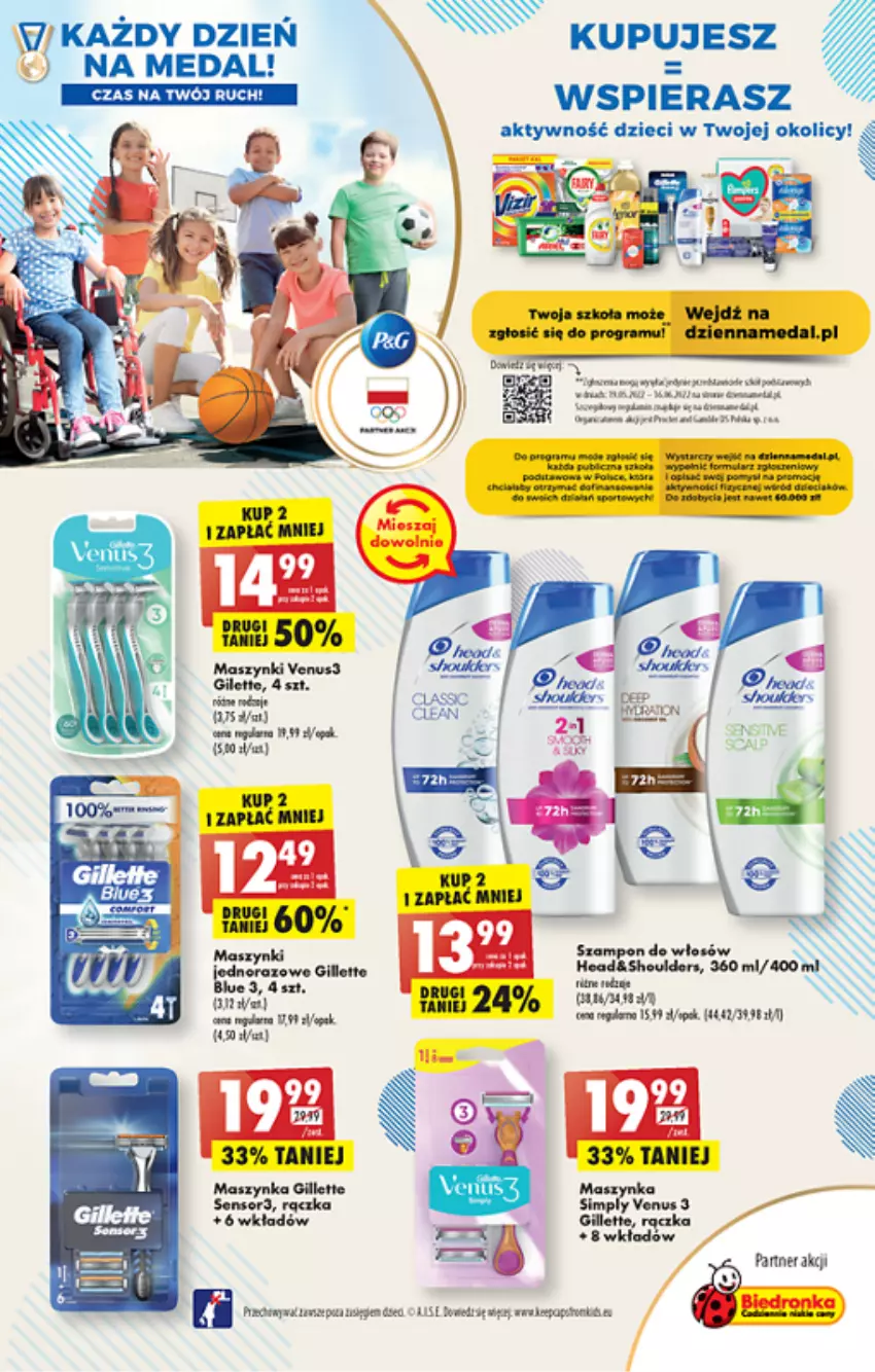 Gazetka promocyjna Biedronka - ważna 06.06 do 11.06.2022 - strona 43 - produkty: Dzieci, Fa, Gala, Gillette, Maszynka, Ser, Szynka, Venus