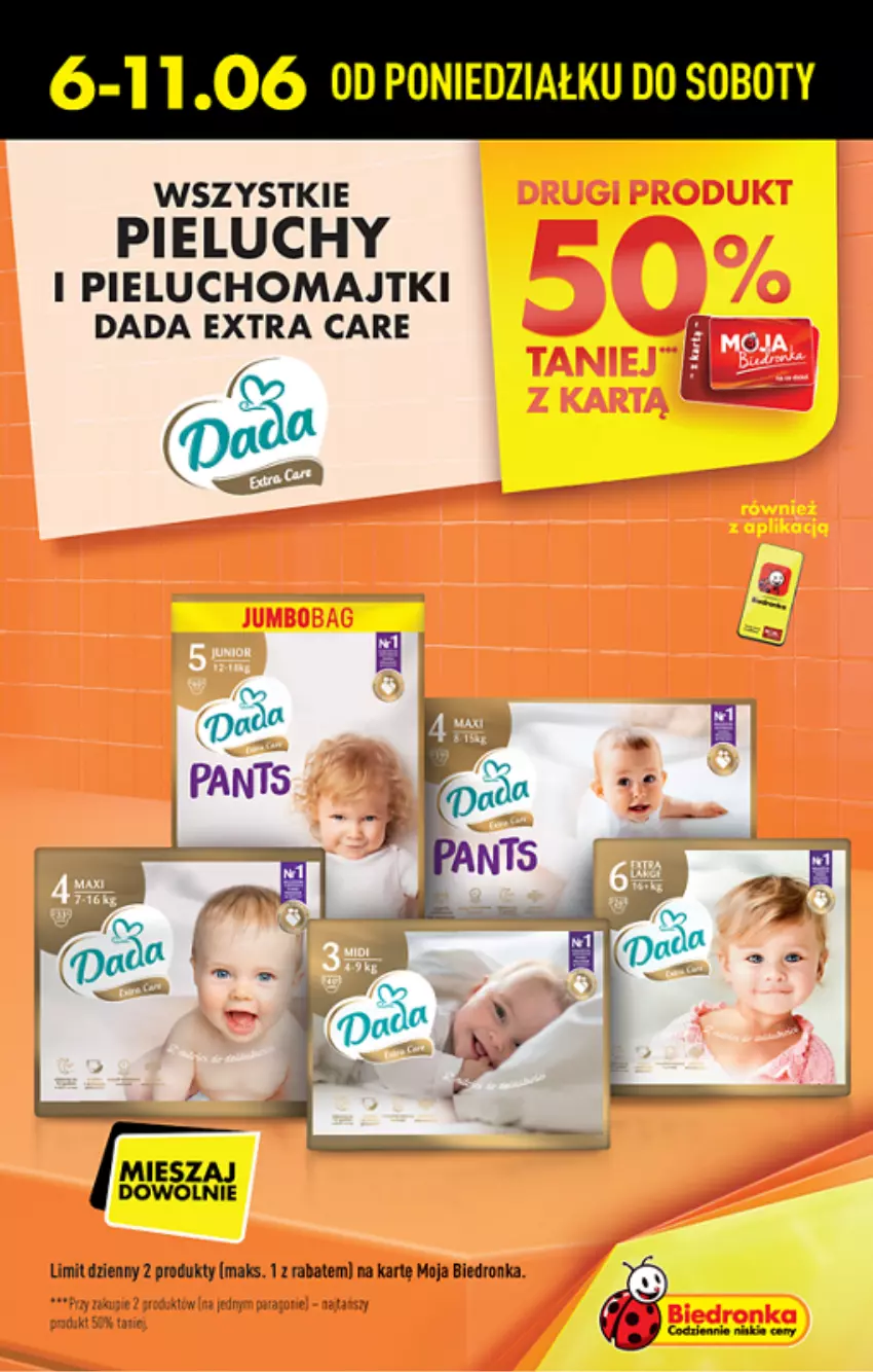 Gazetka promocyjna Biedronka - ważna 06.06 do 11.06.2022 - strona 7 - produkty: Dada, Majtki, Pieluchomajtki, Pieluchy