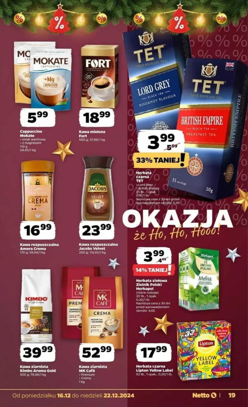 Gazetka promocyjna Netto - ważna 16.12 do 22.12.2024 - strona 11 - produkty: Brit, Fa, Herbata, Herbata czarna, Kawa, Kawa rozpuszczalna, Kawa ziarnista, LG, Magnez