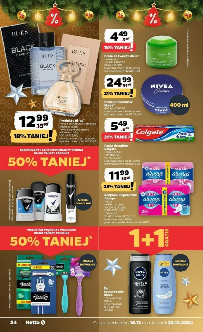 Gazetka promocyjna Netto - ważna 16.12 do 22.12.2024 - strona 17 - produkty: Fa, Krem do twarzy, LG, Nivea, Perfum, Ser, Woda, Woda perfumowana, Ziaja