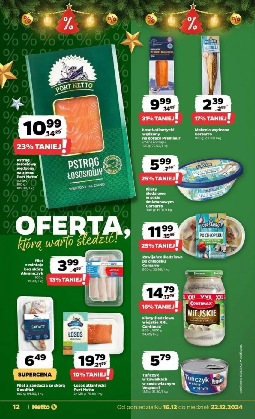 Gazetka promocyjna Netto - ważna 16.12 do 22.12.2024 - strona 4 - produkty: Filet z sandacza, Mintaj, Por, Sandacz, Ser