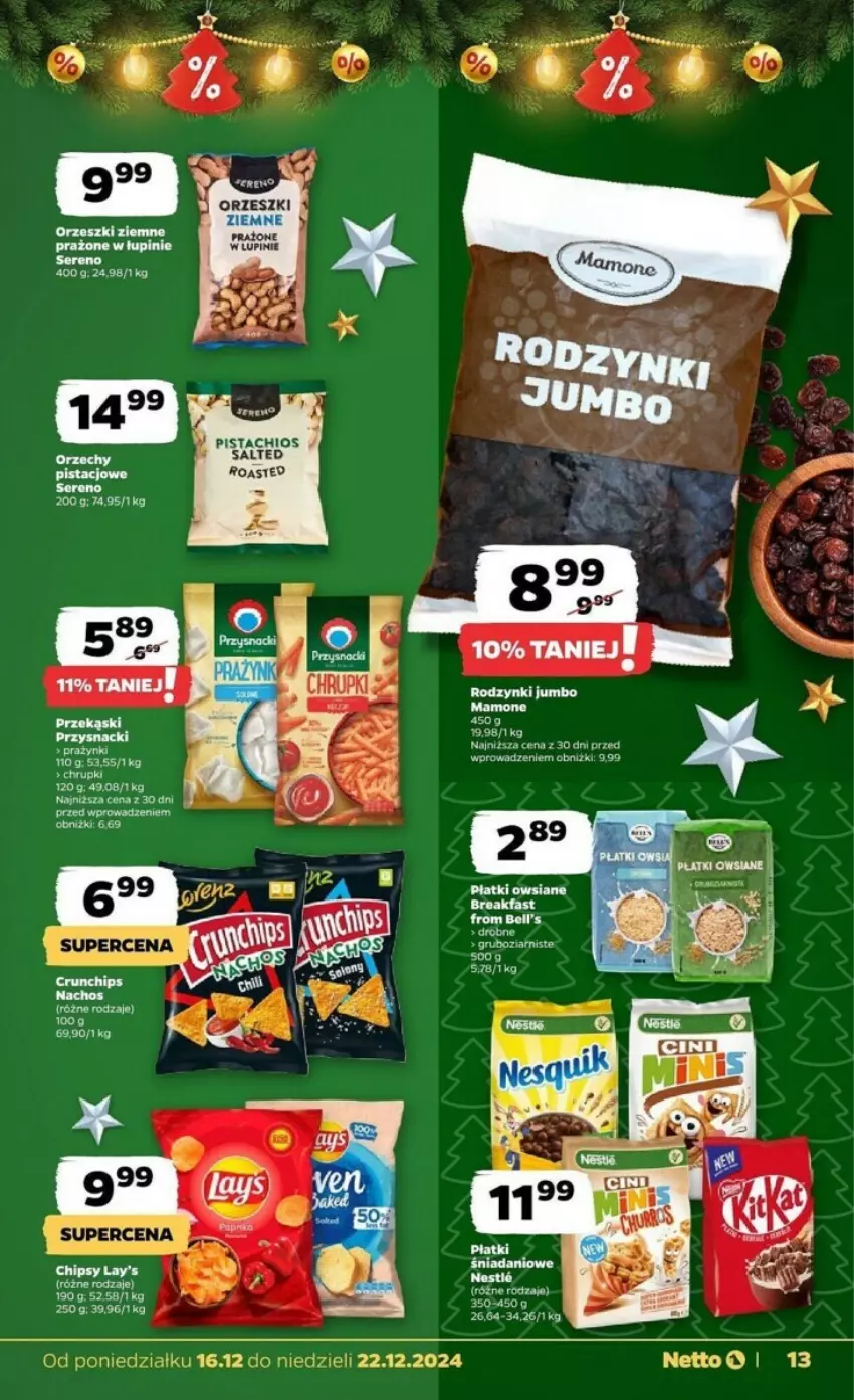 Gazetka promocyjna Netto - ważna 16.12 do 22.12.2024 - strona 5 - produkty: Danio, Fa, LG, Orzeszki, Rodzynki