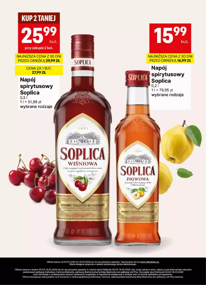 Gazetka promocyjna Delikatesy Centrum - Delibarek DC10-DC11 - ważna 05.03 do 18.03.2026 - strona 15 - produkty: Fa, Napój, Rama, Rum, Soplica, Tran