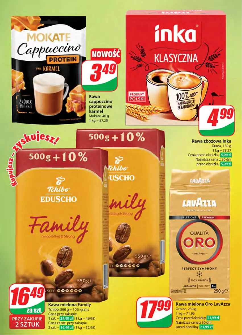 Gazetka promocyjna Dino - Gazetka 40 / 2024 - ważna 02.10 do 08.10.2024 - strona 12 - produkty: BIC, Cappuccino, Fa, Gra, Inka, Kawa, Kawa mielona, Kawa zbożowa, Lavazza, Tchibo