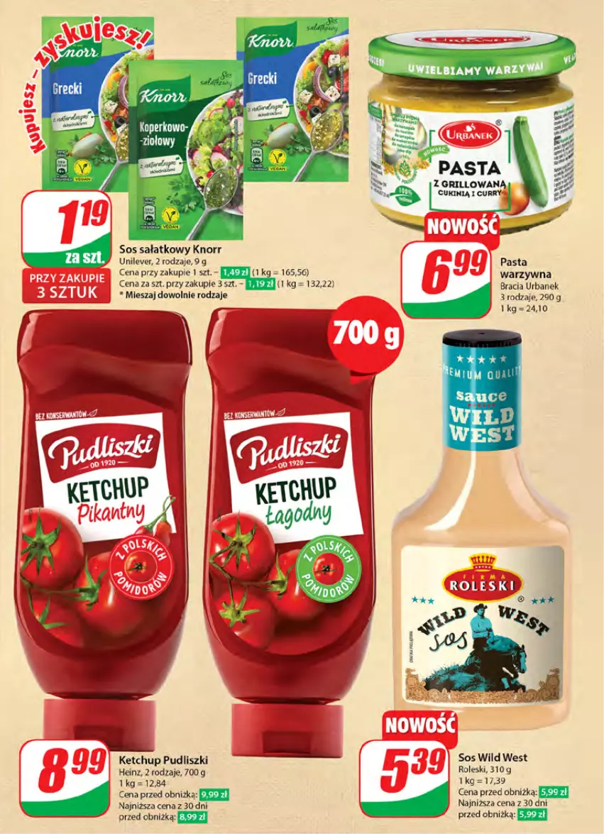 Gazetka promocyjna Dino - Gazetka 40 / 2024 - ważna 02.10 do 08.10.2024 - strona 21 - produkty: Grill, Heinz, Ketchup, Knorr, Pudliszki, Sałat, Sos