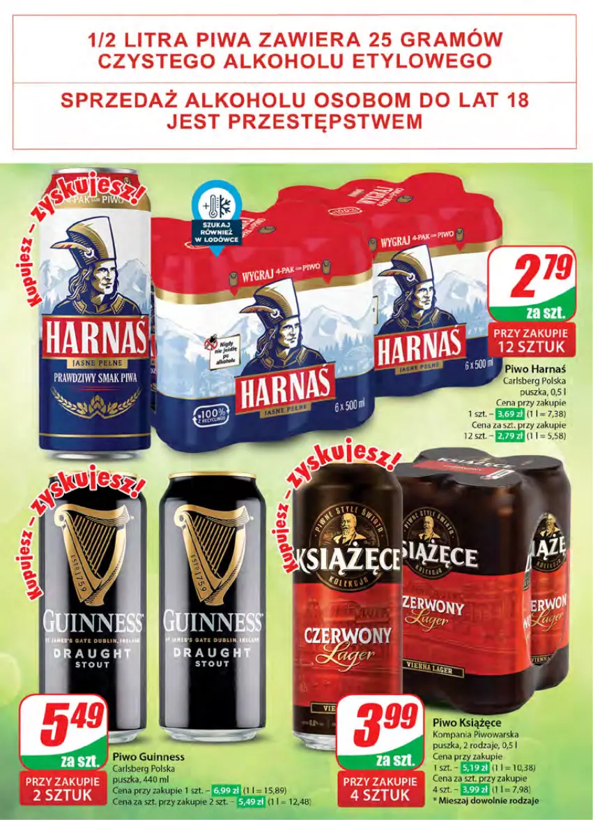 Gazetka promocyjna Dino - Gazetka 40 / 2024 - ważna 02.10 do 08.10.2024 - strona 42 - produkty: Carlsberg, Harnaś, Książęce, Piwo