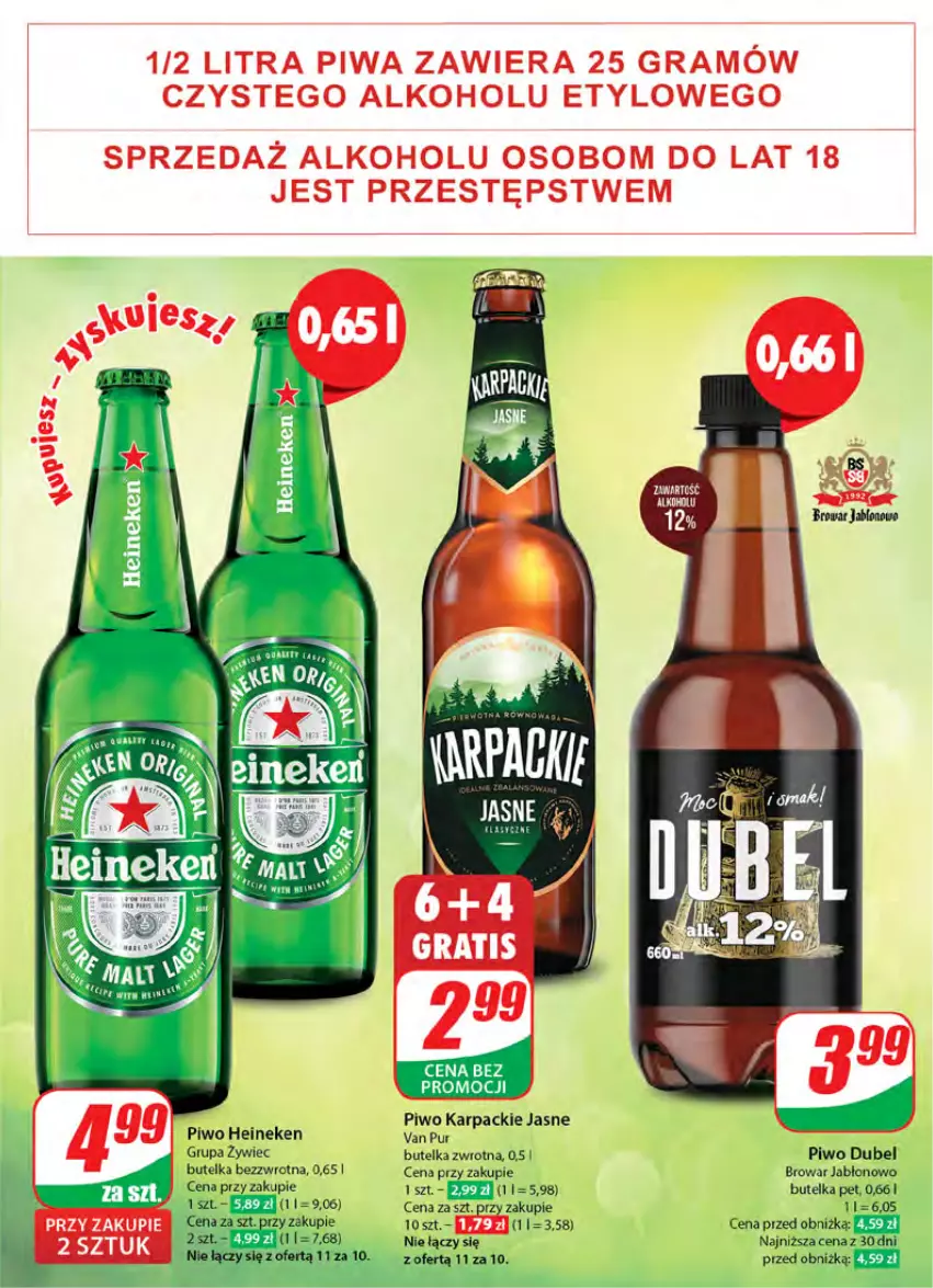 Gazetka promocyjna Dino - Gazetka 40 / 2024 - ważna 02.10 do 08.10.2024 - strona 43 - produkty: Gra, Heineken, Karp, Piwa, Piwo, Pur