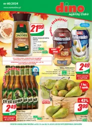 Gazetka promocyjna Dino - Gazetka 40 / 2024 - Gazetka - ważna od 08.10 do 08.10.2024 - strona 1 - produkty: Piwo, Kawa rozpuszczalna, JBL, Kawa, Velvet, Jacobs, Mleko, LG