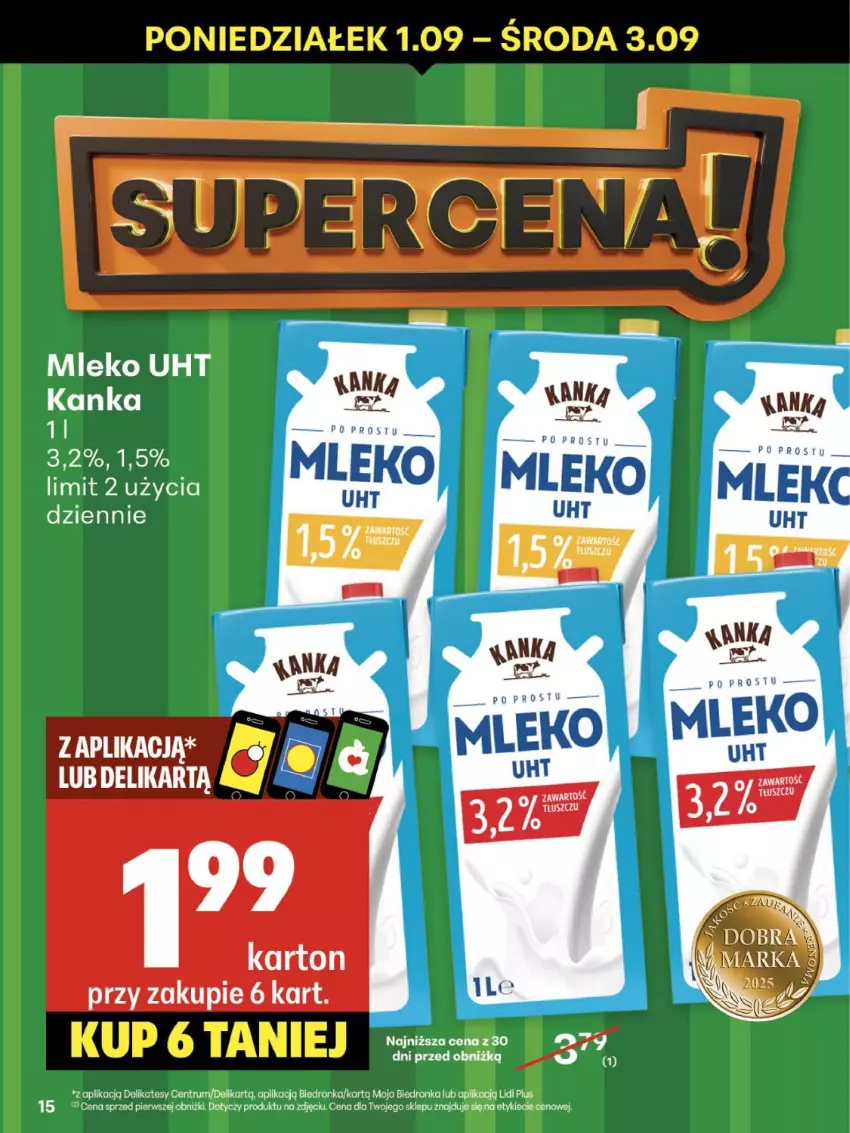 Gazetka promocyjna Delikatesy Centrum - Franczyza DC35 Czwartek - ważna 28.08 do 03.09.2025 - strona 15 - produkty: Fa, Mleko, Rum
