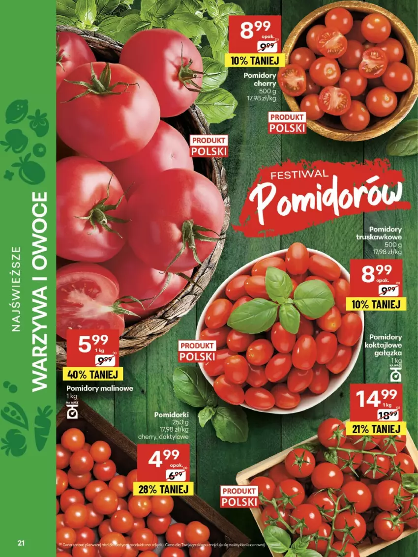 Gazetka promocyjna Delikatesy Centrum - Franczyza DC35 Czwartek - ważna 28.08 do 03.09.2025 - strona 21 - produkty: Owoce, Pomidorki, Pomidory, Warzywa, Warzywa i owoce