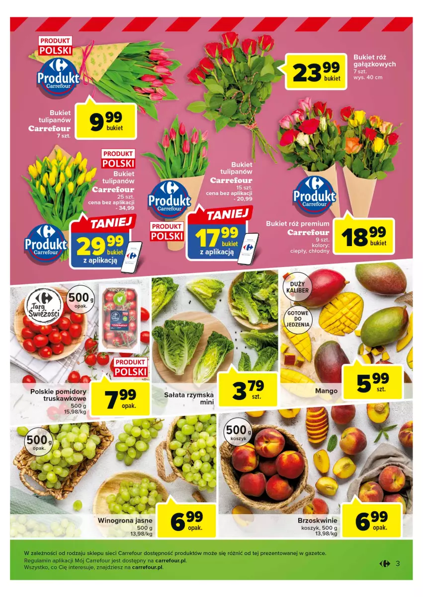 Gazetka promocyjna Carrefour - Gazetka Targ świeżości - ważna 22.05 do 27.05.2023 - strona 3 - produkty: Kosz, Pomidory, Wino, Winogrona