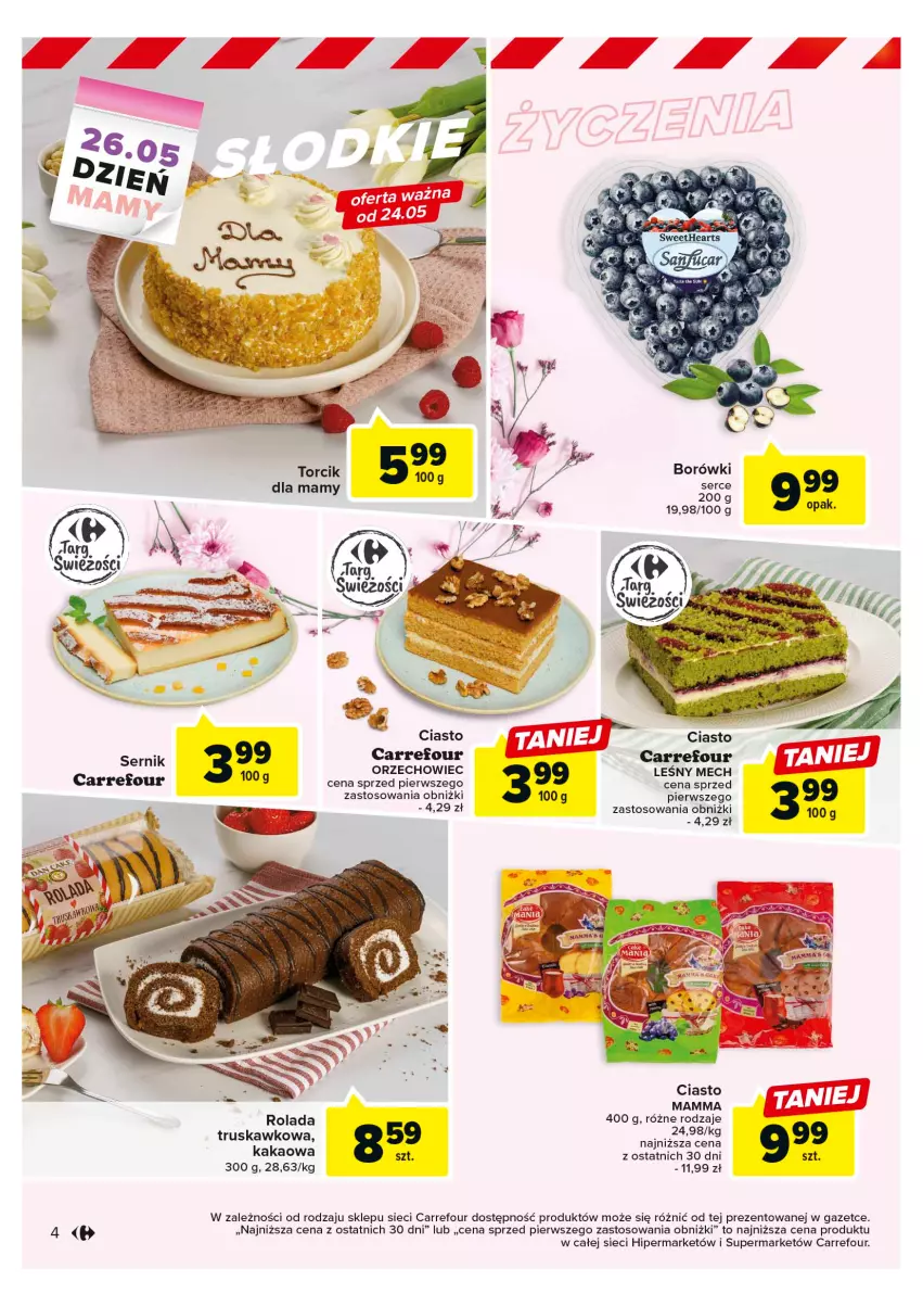 Gazetka promocyjna Carrefour - Gazetka Targ świeżości - ważna 22.05 do 27.05.2023 - strona 4 - produkty: Kakao, Rolada