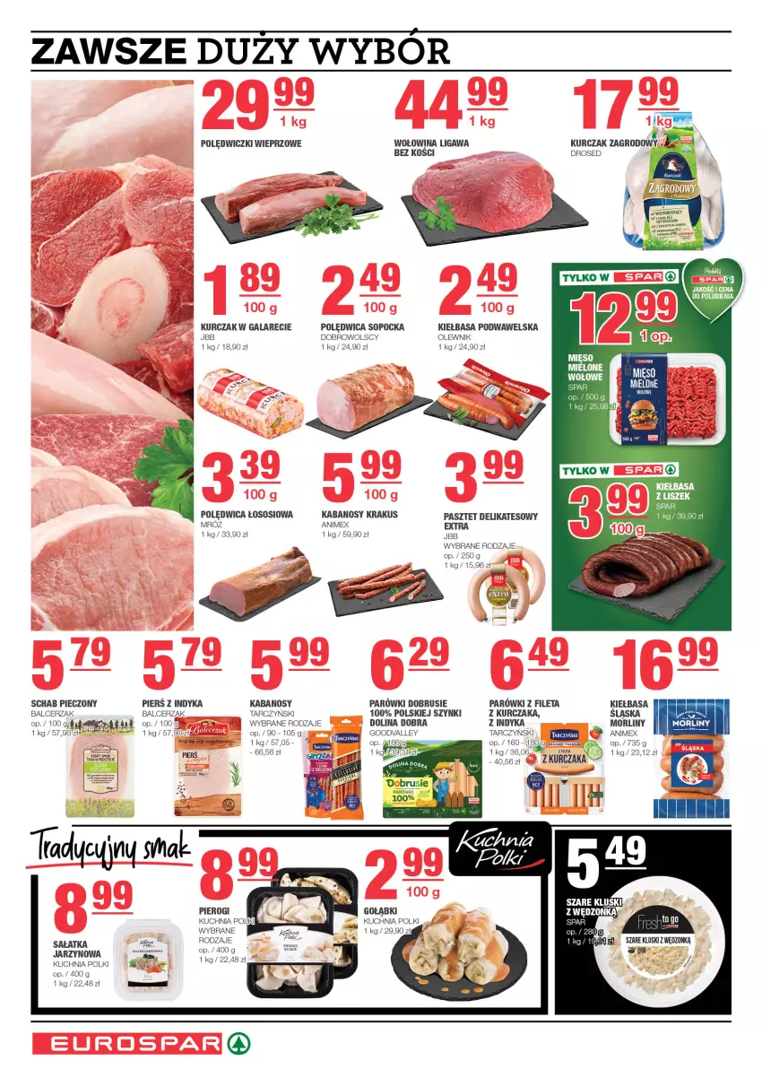 Gazetka promocyjna Spar - EuroSpar - ważna 06.10 do 16.10.2024 - strona 4 - produkty: Gala, Kabanos, Kiełbasa, Kiełbasa podwawelska, Krakus, Kuchnia, Kurczak, Morliny, Obrus, Olewnik, Pasztet, Piec, Pierogi, Polędwica, Schab pieczony, Sos, Tarczyński, Wawel, Wołowina