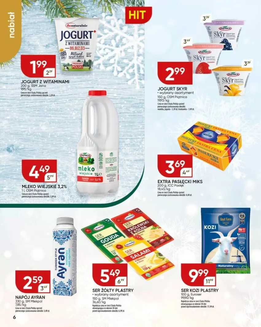 Gazetka promocyjna Chata Polska - ważna 09.01 do 15.01.2025 - strona 18 - produkty: Jogurt, Mleko, Napój, Piątnica, Rust, Ser, Ser kozi