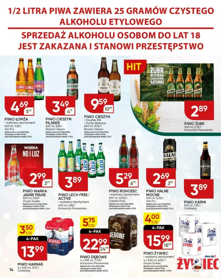 Gazetka promocyjna Chata Polska - ważna 09.01 do 15.01.2025 - strona 6 - produkty: Carlsberg, Cars, Harnaś, Karmi, Piwa, Piwo, Por, Pur, Warka