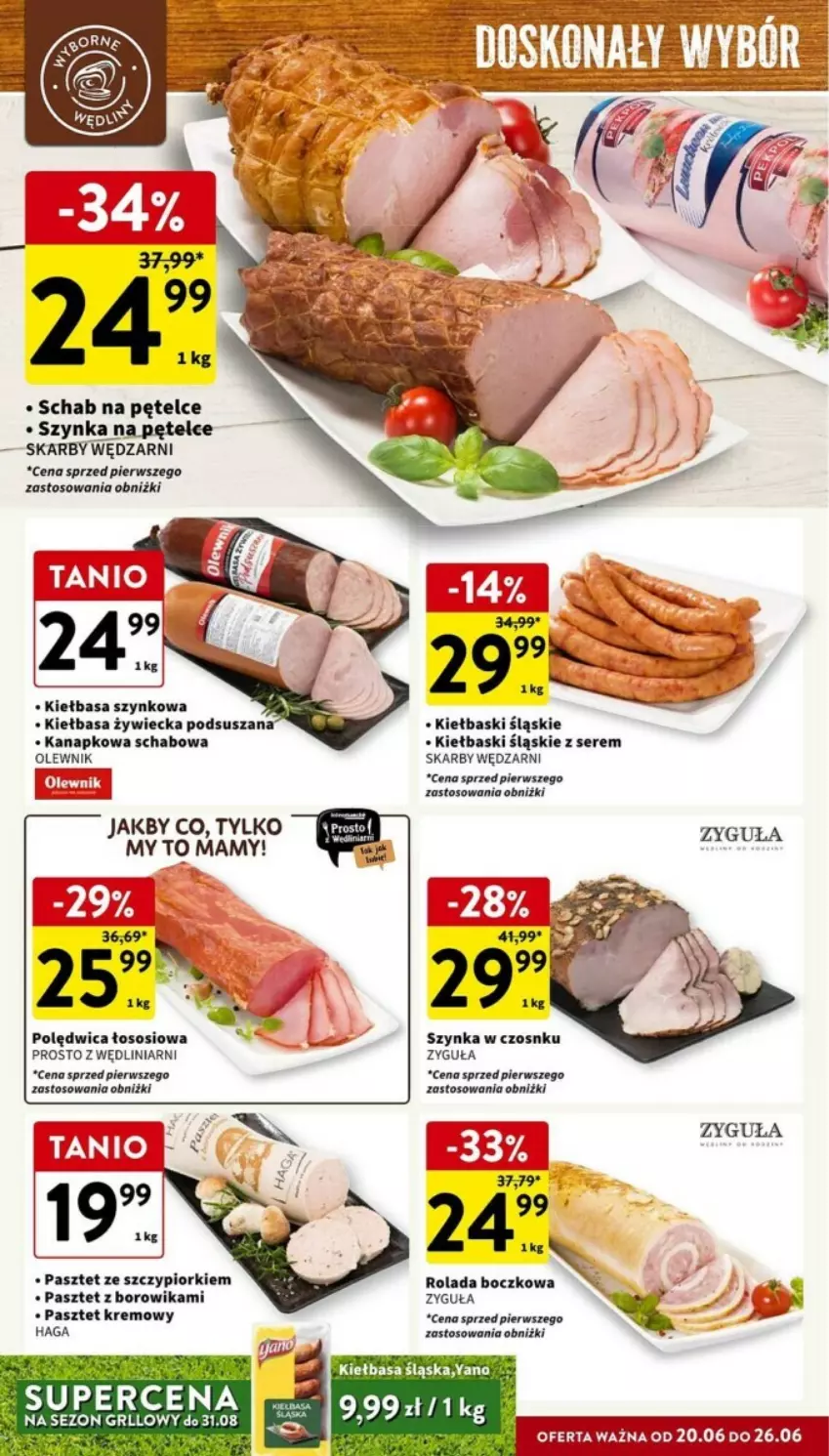 Gazetka promocyjna Intermarche - ważna 20.06 do 26.06.2024 - strona 8 - produkty: Kawa, Kiełbasa, Kiełbasa szynkowa, Kiełbaski śląskie, Olewnik, Pasztet, Polędwica, Rolada, Ser, Sos, Szynka