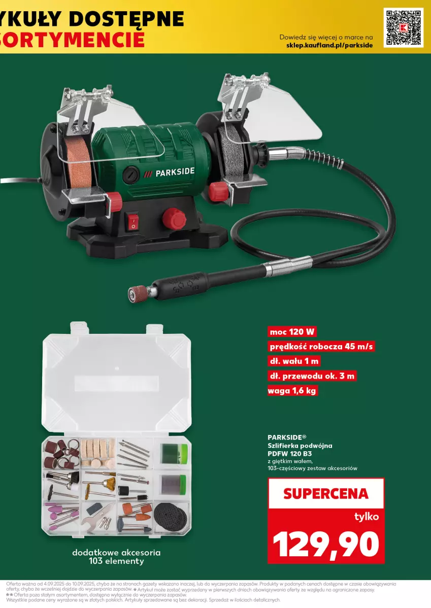 Gazetka promocyjna Kaufland - Kaufland - ważna 04.09 do 10.09.2025 - strona 11 - produkty: Parkside, Szlifierka, Waga
