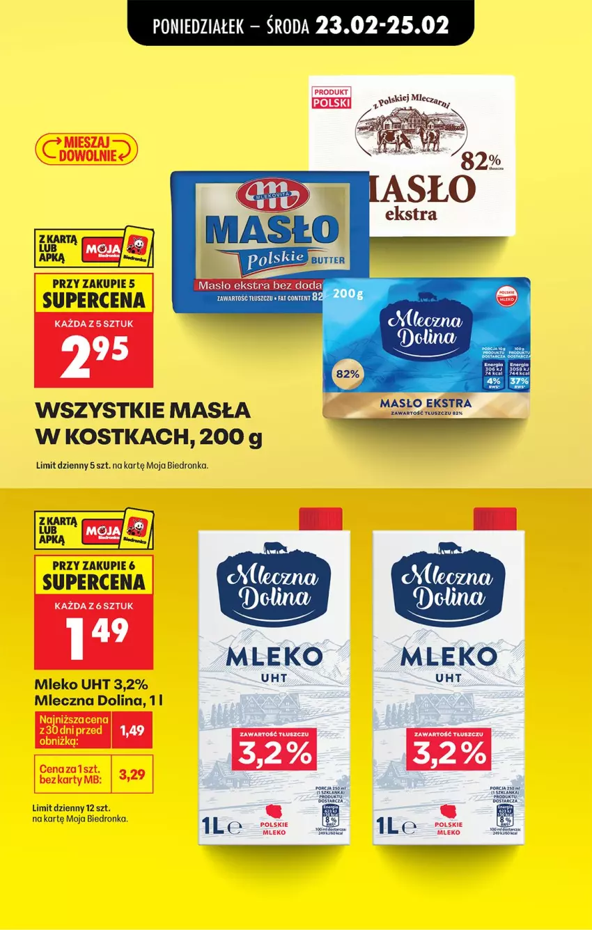 Gazetka promocyjna Biedronka - Od Poniedziałku - ważna 23.02 do 28.02.2026 - strona 7 - produkty: Masło, Mleko