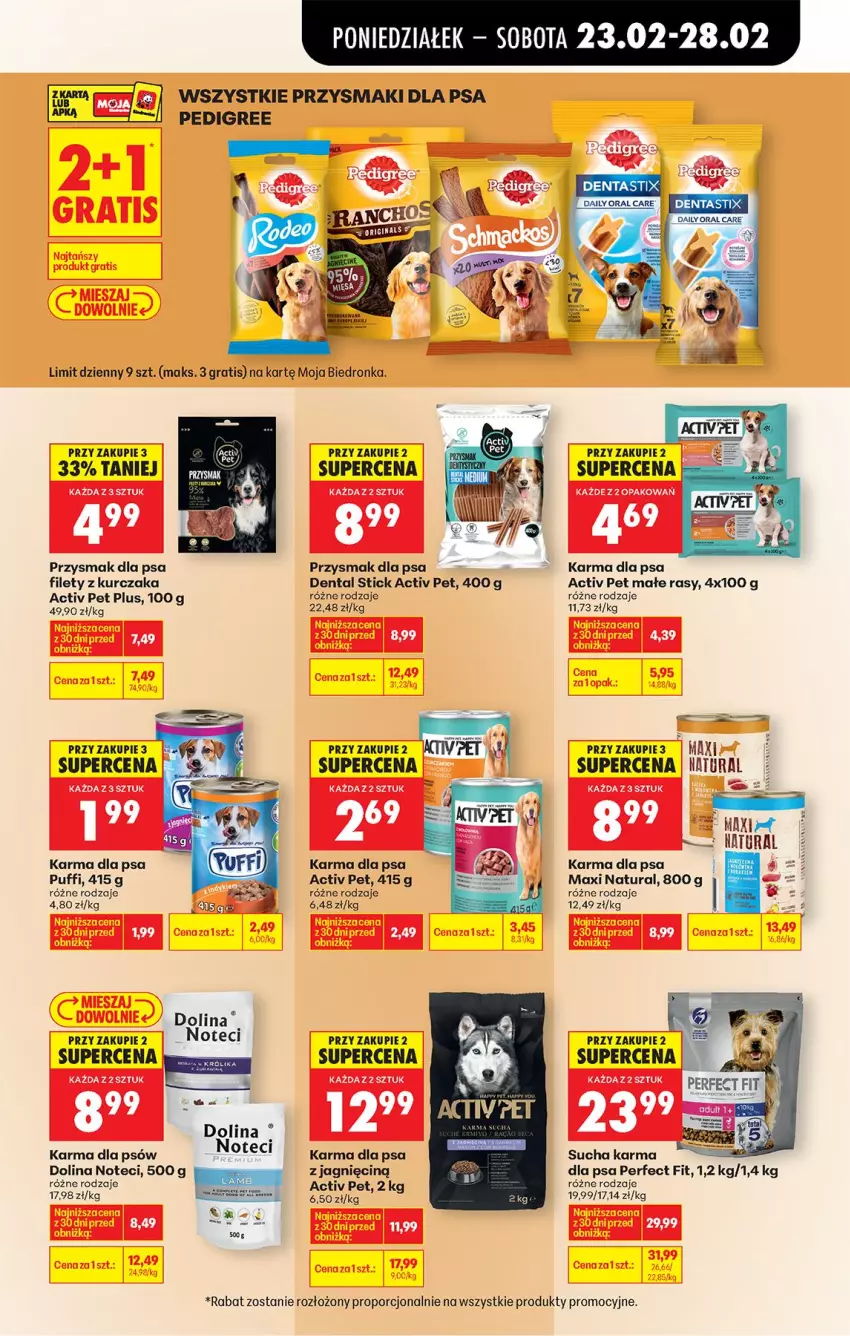 Gazetka promocyjna Biedronka - Od Poniedziałku - ważna 23.02 do 28.02.2026 - strona 75 - produkty: Gra, Kurczak, Pedigree, Por, Przysmak dla psa, Przysmaki, Puf, Sucha karma