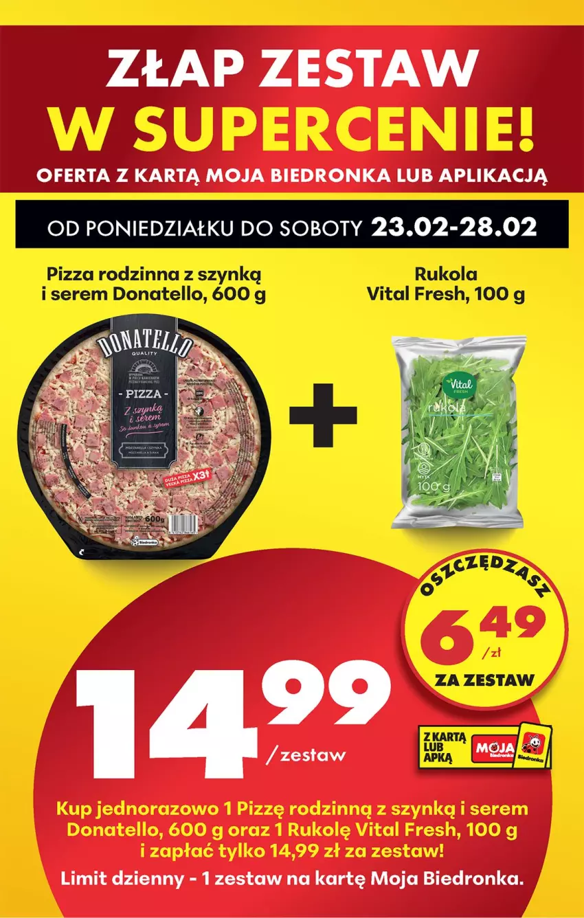 Gazetka promocyjna Biedronka - Od Poniedziałku - ważna 23.02 do 28.02.2026 - strona 85 - produkty: Pizza, Rukola, Ser
