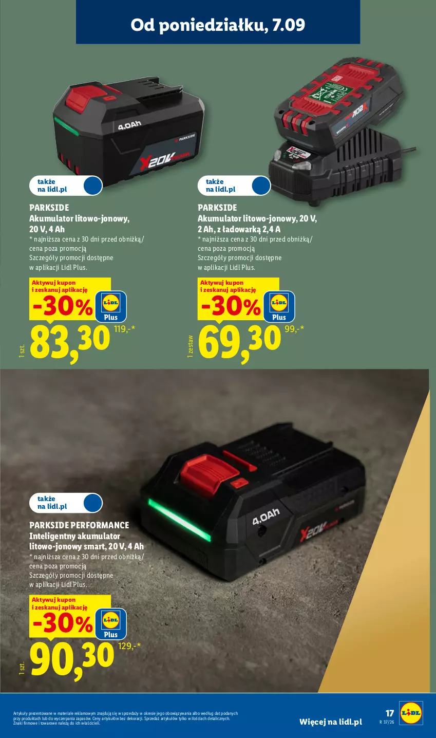 Gazetka promocyjna Lidl - Gazetka ważna od 07.09. do 12.09. - ważna 07.09 do 12.09.2026 - strona 21 - produkty: Akumulator, Intel, Parkside