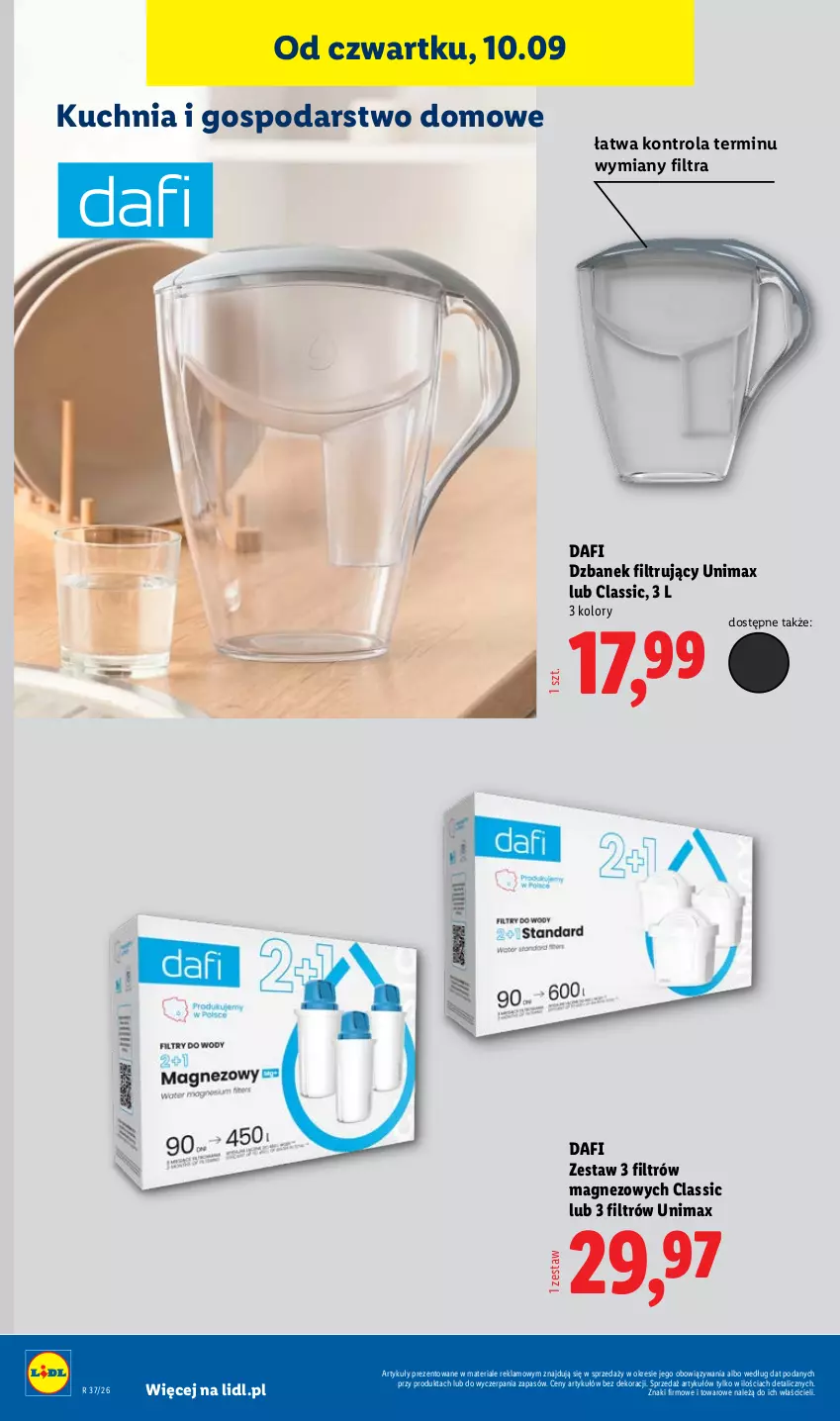 Gazetka promocyjna Lidl - Gazetka ważna od 07.09. do 12.09. - ważna 07.09 do 12.09.2026 - strona 34 - produkty: Dzbanek, Dzbanek filtrujący, Kuchnia, Magnez