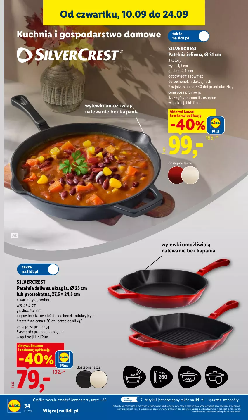 Gazetka promocyjna Lidl - Gazetka ważna od 07.09. do 12.09. - ważna 07.09 do 12.09.2026 - strona 40 - produkty: Gra, Grafika, Kuchnia, Patelnia, Silvercrest