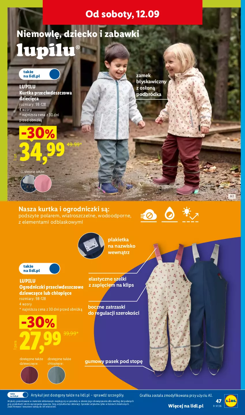 Gazetka promocyjna Lidl - Gazetka ważna od 07.09. do 12.09. - ważna 07.09 do 12.09.2026 - strona 53 - produkty: Dzieci, Gra, Grafika, Kurtka, Pasek, Por, Top