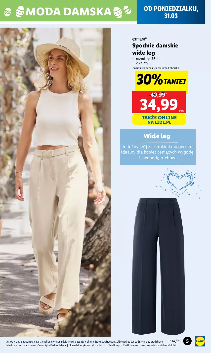 Gazetka promocyjna Lidl - GAZETKA - ważna 31.03 do 05.04.2025 - strona 5 - produkty: Moda, Spodnie