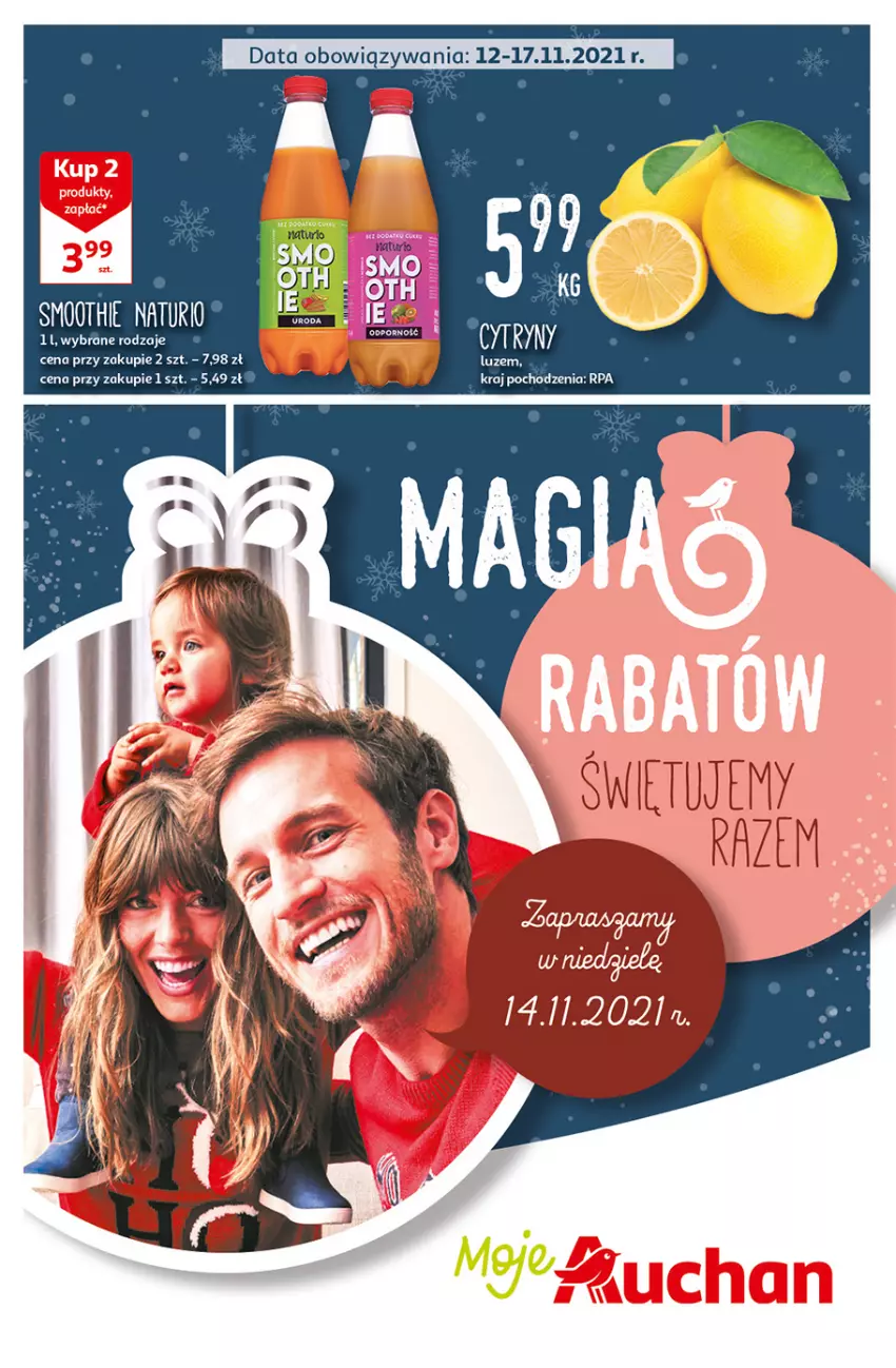 Gazetka promocyjna Auchan - Magia rabatów Moje Auchan - ważna 12.11 do 17.11.2021 - strona 1 - produkty: Cytryny