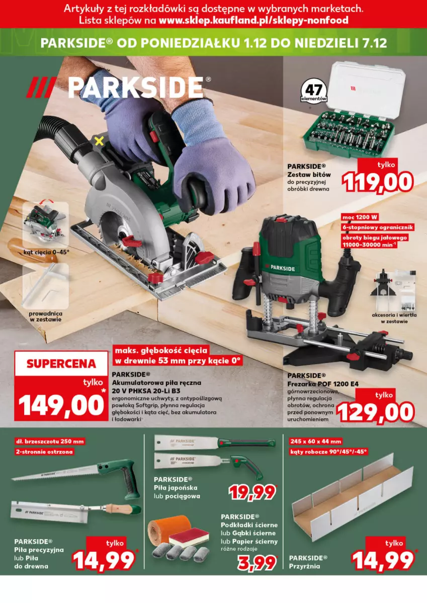 Gazetka promocyjna Kaufland - Kaufland - ważna 27.11 do 03.12.2025 - strona 14 - produkty: Akumulator, Papier, Papier ścierny, Parkside, Podkład, Uchwyty