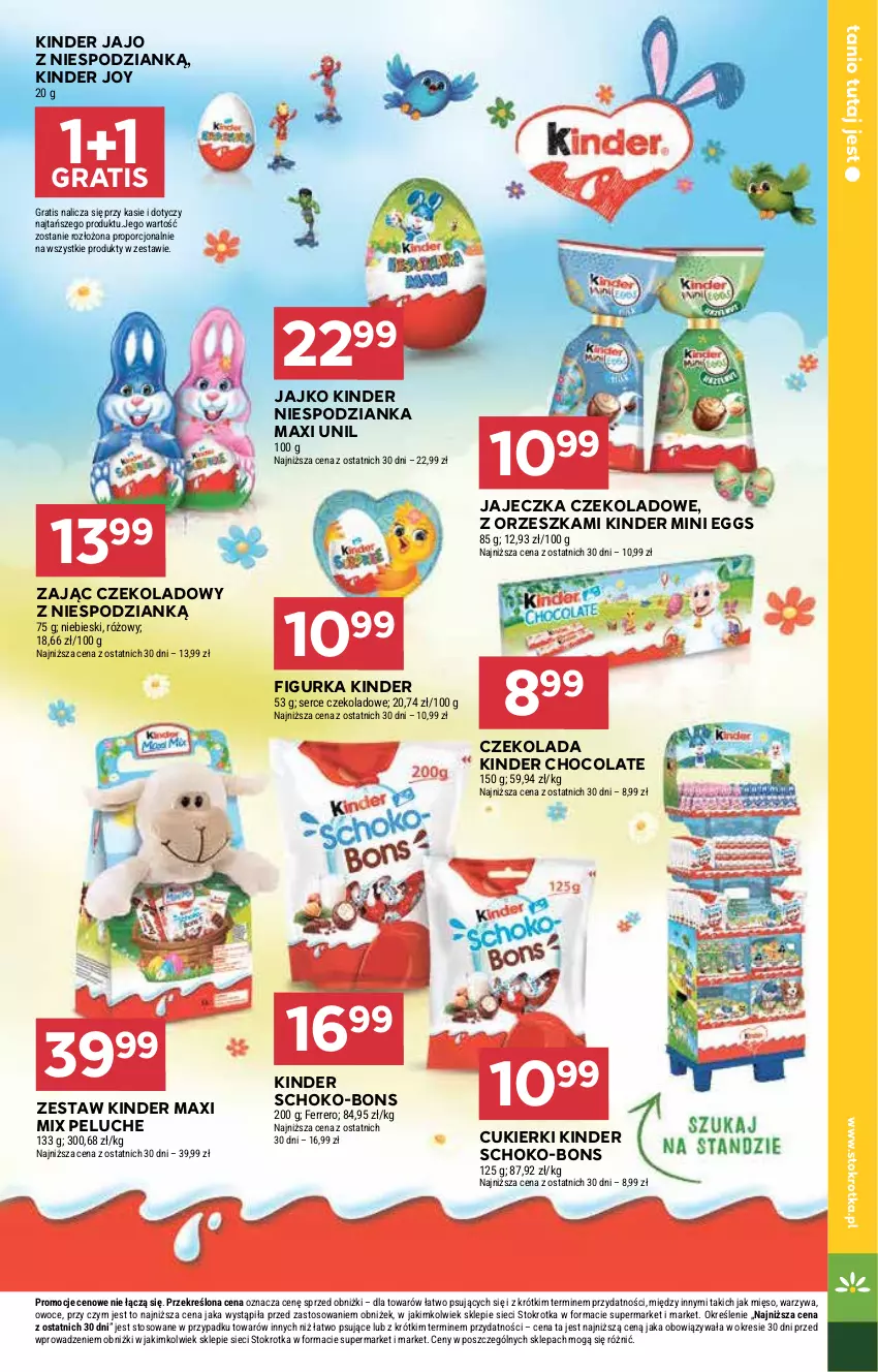 Gazetka promocyjna Stokrotka - Supermarket - ważna 10.04 do 15.04.2025 - strona 27 - produkty: Cukier, Cukierki, Czekolada, Gra, Kinder, Owoce, Por, Ser, Warzywa