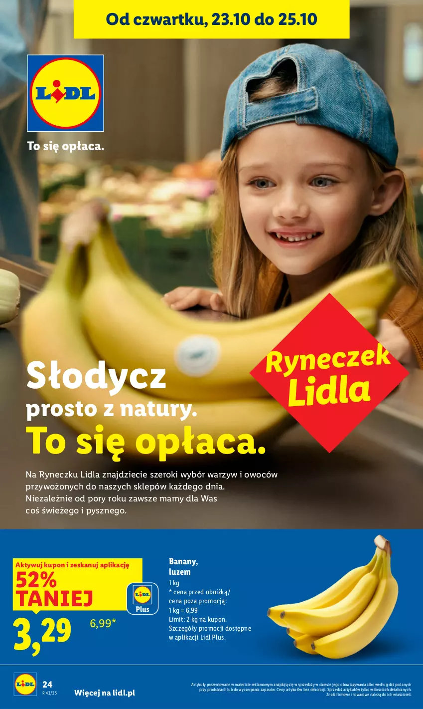 Gazetka promocyjna Lidl - GAZETKA - ważna 23.10 do 25.10.2025 - strona 28 - produkty: Banany, Dzieci, O nas, Por