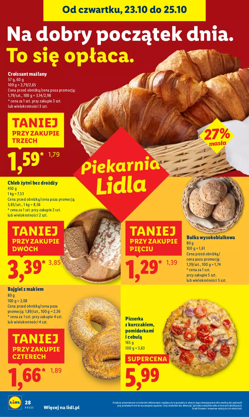 Gazetka promocyjna Lidl - GAZETKA - ważna 23.10 do 25.10.2025 - strona 32 - produkty: Bułka, Chleb, Croissant, Kurczak, Orka, Sok