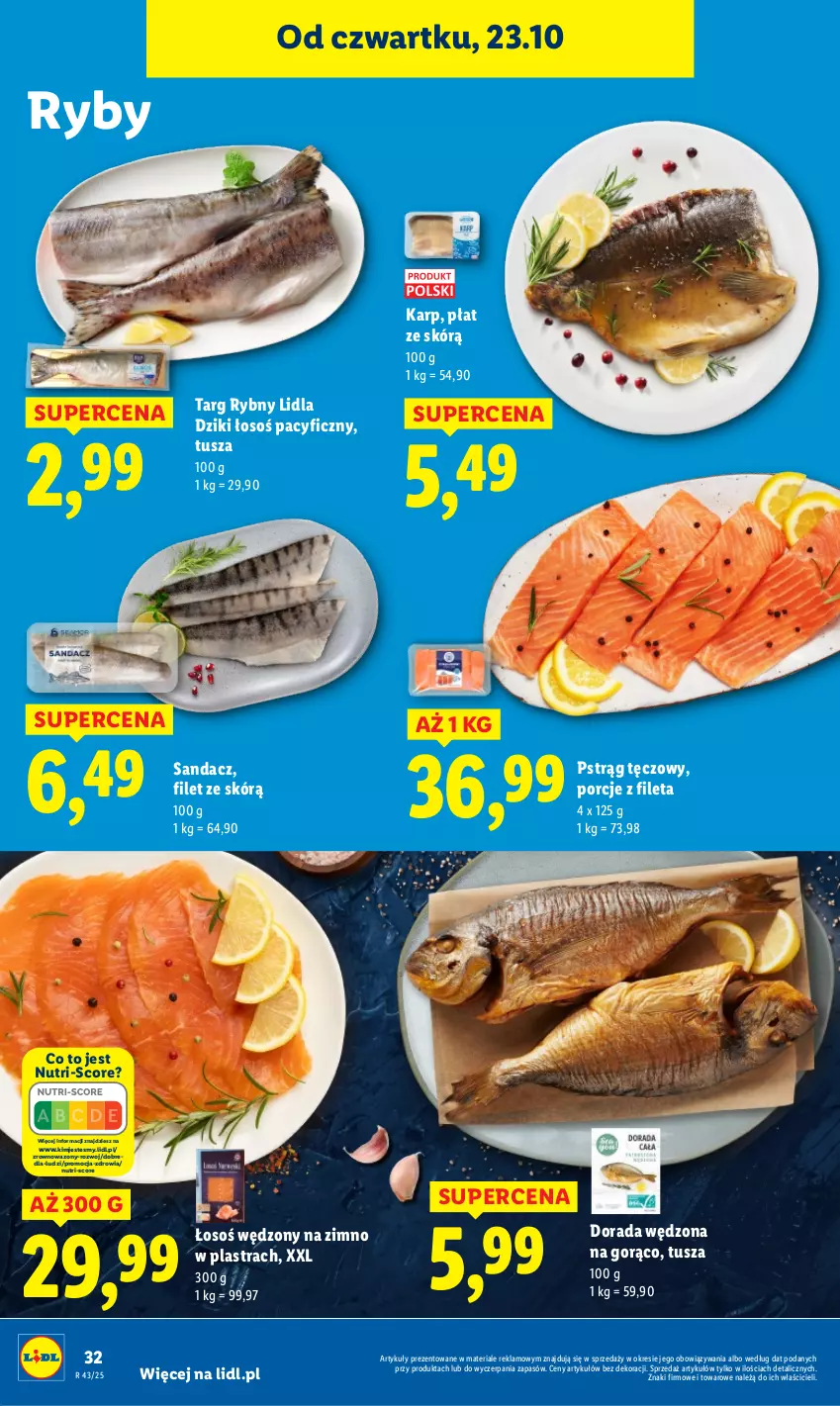 Gazetka promocyjna Lidl - GAZETKA - ważna 23.10 do 25.10.2025 - strona 36 - produkty: Karp, Por, Pstrąg, Pstrąg tęczowy, Sandacz, Tusz, Wazon
