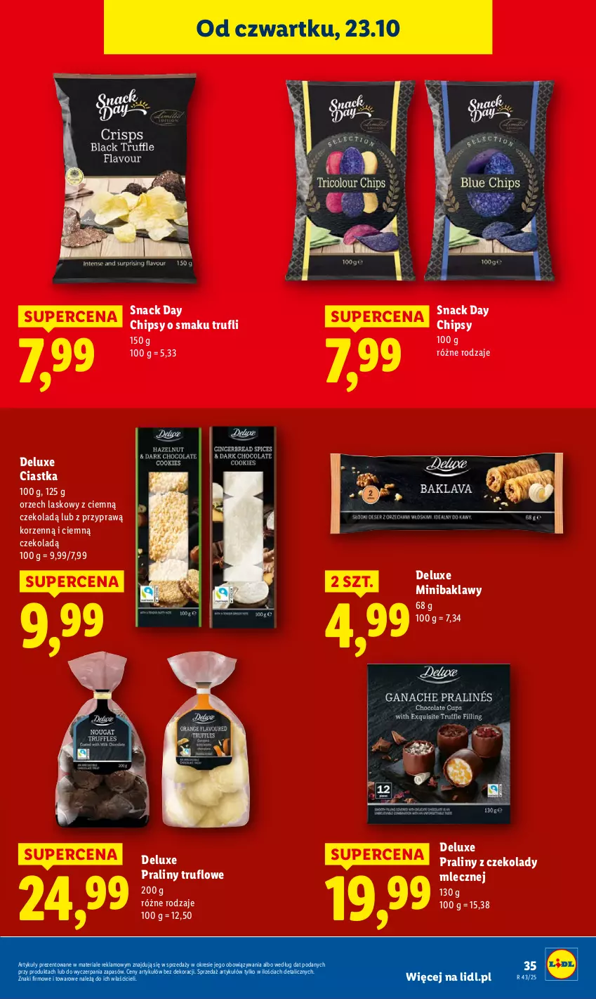 Gazetka promocyjna Lidl - GAZETKA - ważna 23.10 do 25.10.2025 - strona 39 - produkty: Chipsy, Ciastka, Praliny