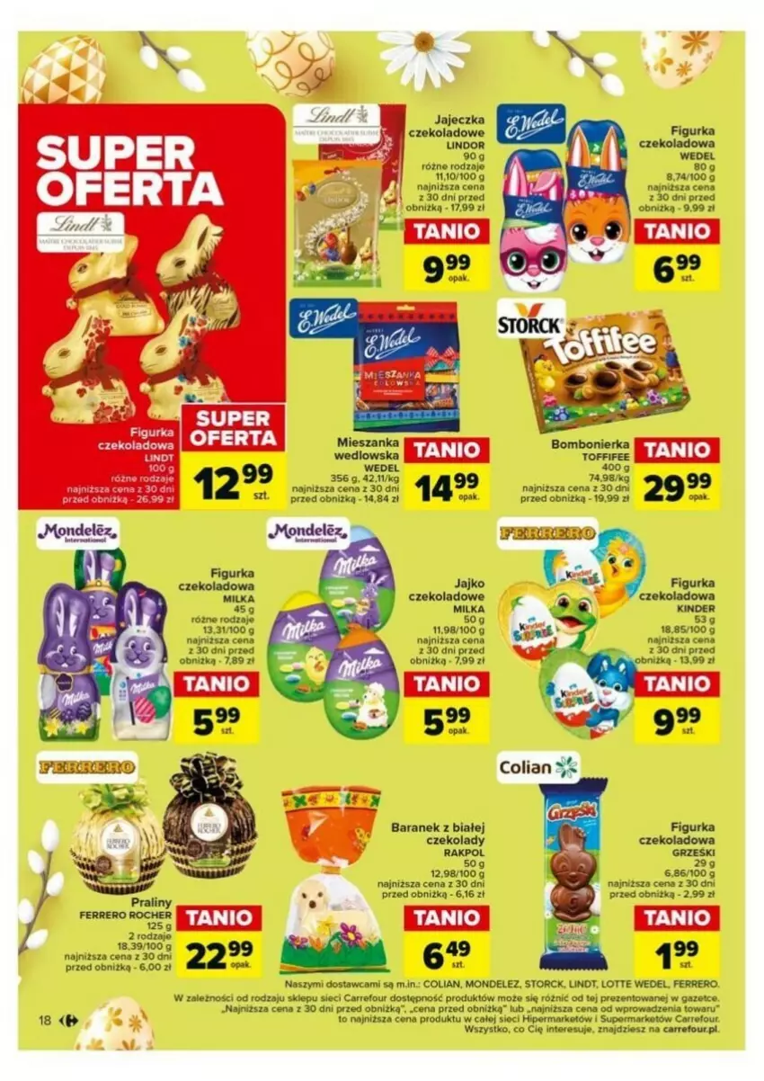 Gazetka promocyjna Carrefour - ważna 25.03 do 30.03.2024 - strona 10 - produkty: Ferrero, Grześki, Lindor, Lindt, Milka, Por, Toffifee