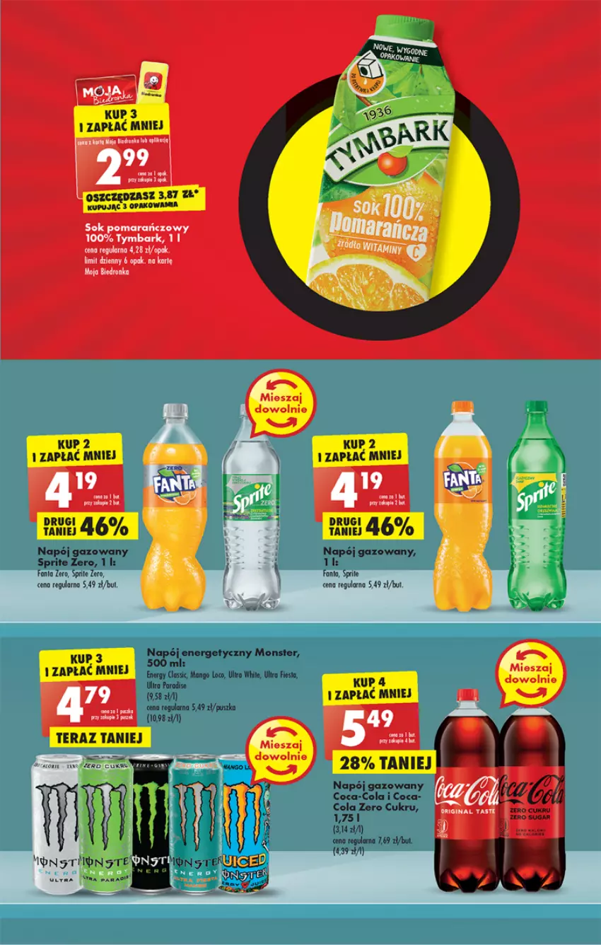 Gazetka promocyjna Biedronka - W tym tygodniu  P - ważna 14.11 do 19.11.2022 - strona 49 - produkty: Coca-Cola, Fa, Fanta, Mango, Napój, Napój gazowany, Sprite, Tera, Tymbark