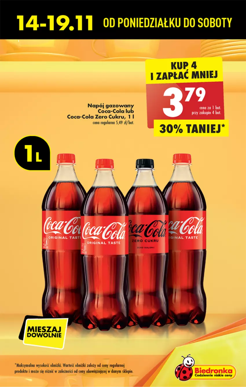 Gazetka promocyjna Biedronka - W tym tygodniu  P - ważna 14.11 do 19.11.2022 - strona 5 - produkty: Coca-Cola, Napój, Napój gazowany, Sok