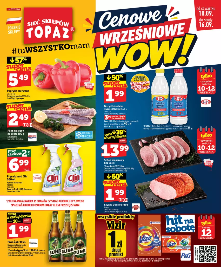 Gazetka promocyjna Topaz - Gazetka - ważna 10.09 do 16.09.2026 - strona 1 - produkty: Gra, Piwa