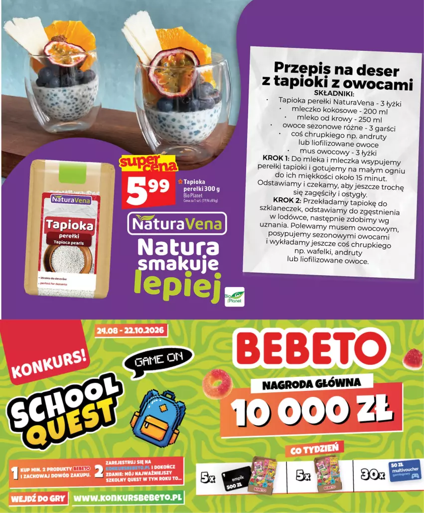 Gazetka promocyjna Topaz - Gazetka - ważna 10.09 do 16.09.2026 - strona 5 - produkty: Chrupki, Deser, Gry, Kokos, Mleczko, Mleko, Mus, Owoce, Ser